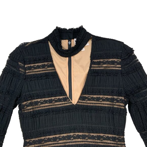 Cinq A Sept Cecille Lace Top Blouse M Black - Picture 7 of 14